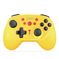 Game Controller Handle For Switch Games 6-Axis Vibration Supports Both Wireless Bluetooth Or Wired Connection Yellow