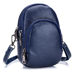 Leather Vintage 5.5Inch Phone Pack There Layers Shoulder Bag Crossbody Bags For Women