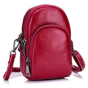 Leather Vintage 5.5Inch Phone Pack There Layers Shoulder Bag Crossbody Bags For Women