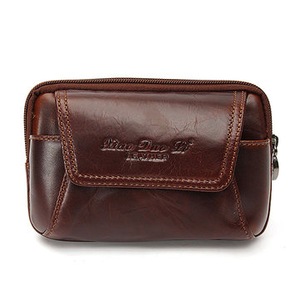 Genuine Leather Waist Bag 4.7'' 5'' Phone Pack Vertical Horizontal Bag For Men