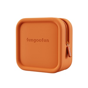 Girls Mini Cosmetic Bag, Portable Travel Storage Bag, Waterproof Wash Bag (Orange)