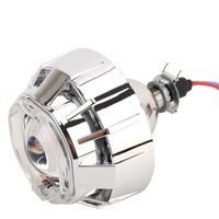 H1 2.5 Inch 12V Double Led Bi-Xenon Projector Lens Headlight With Light Bulb For Left Driving (Blue)