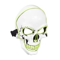 Halloween Led Light Skull Head Face Mask Carnival Night Cosplay Costume Props