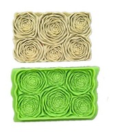 Halloween Party Diy Rosette Ruffle Roses Silicone Mold Fondant Cake Baking Mould