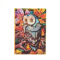 Handmade Vintage 3D Embossed Owl Travel Diary Notebook Journal Leather Notepad