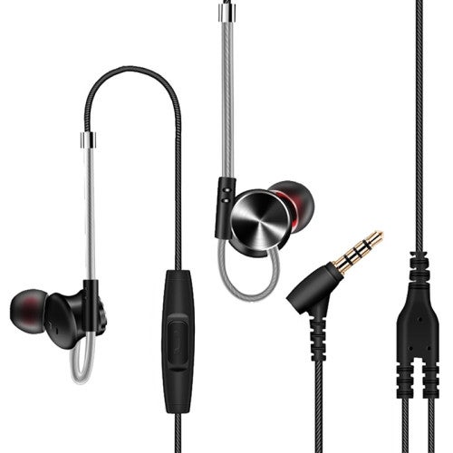 High-Quality In-Ear All-Metal Sports Music Headphones Microphone Version