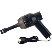 Hk-6019A 3.5W Usb Powerful Suction Cleaner Computer Keyboard Brush Nozzle Dust Collector For Cleaning Laptop Pc / Pets Dc 5V(Black)