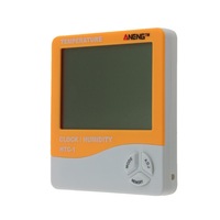 Htc-1 Indoor Room Lcd Electronic Temperature Humidity Meter Digital Thermometer Hygrometer Weather Alarm Clock