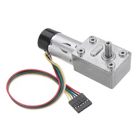 JGY-370 DC 12V 90RPM Motor Reduction Gear Turbine Worm Self-locking Encoder Signal Feedback Motor