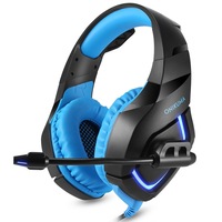 K1-B Adjustable Pc Gaming Headphone With Microphone(Black Blue)