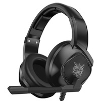 K19 Single Plug Light Adjustable Gaming Headphone With Microphone(Black)