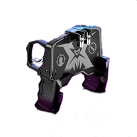 K21 Pubg Mobiele Gamepad Joystick Metalen L1 R1 Trigger Game Shooter Controller For Iphone Android Phone Gaming Gamepad Black