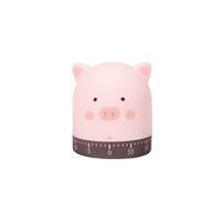 Kitchen Timer for Cooking Countdown Mechanical Timer Alarm Kitchen Home Cute Cartoon Animal Pig/Bear/Cat Gift for Kids/Children