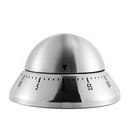 Kitchen timer stainless steel cooking eggs 60 minutes mechanical alarm clock baking cooking tools countdown time management