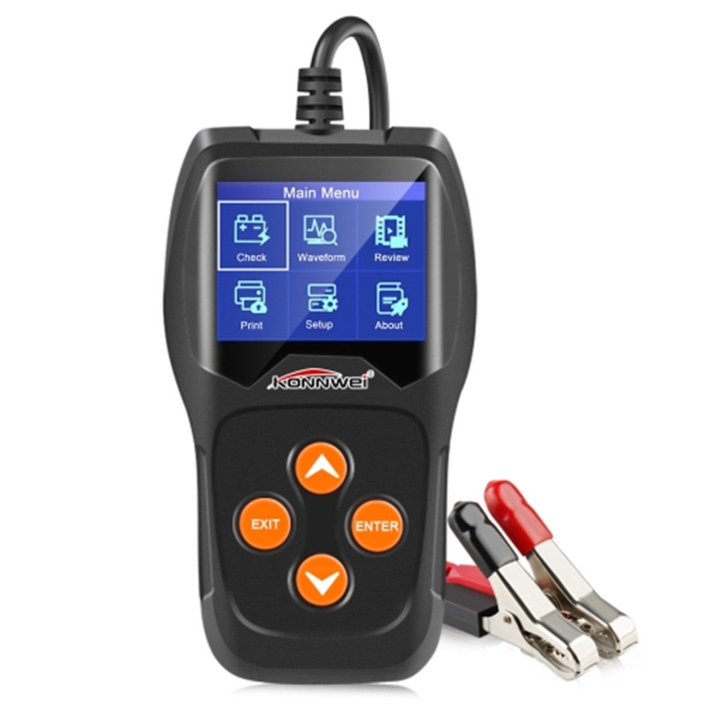 Kw600 Auto Battery Analyzer 100 To 2000Cca Car Tester 12V 2.4 Inch Digital Screen Cranking Charging Car Diagnostic