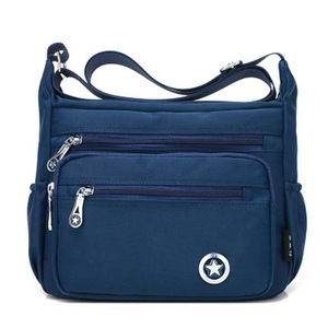 Large Capacity Nylon Waterproof Outdoor Travel Crossbody Bag Darkblue