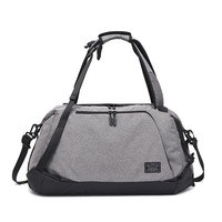 Large Capacity Waterproof Multi-Carry Multi-Functional Gym Travel Bag Backpack Handbag Grey Colour