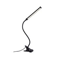 LED Desk Lamp 8W Folding Adjustable USB Charging Eye Protection Table Lamp USB Charge Version + Power Plug(Black)