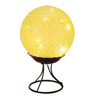 LED Linen Rattan Ball Desk Lamp USB Creative Romantic Night Light with Switch Button