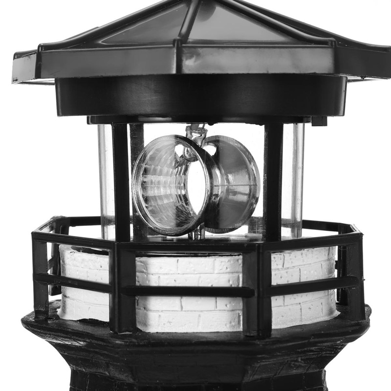 Buy Led Solar Lighthouse Rotating Light Beacon Lamp Home Garden Yard Outdoor Decor MyDeal