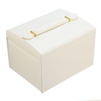 Lockable Velvet Jewelry Display Box Necklace Earing Storage Case Polyurethane Organizer 02