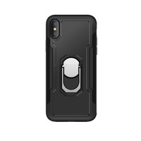 Magnetic 360 Degree Rotation Ring Holder Pc + Tpu Armor Case For Iphone Xs / X(Black)
