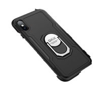 Magnetic 360 Degree Rotation Ring Holder Pc + Tpu Armor Protective Case For Iphone X/Xs (Black)