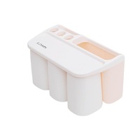 Magnetic Plastic Toothbrush Holder Storage Rack Shelf Nailing Free Bathroom Storage Baskets