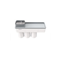 Magnetic Plastic Toothbrush Holder Storage Rack Shelf Toothpaste Dispenser