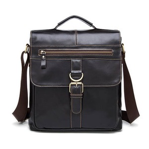 Men Business Genuine Real Leather Casual Coffee Messenger Crossbody Bag Handbag Briefcase Deep Coffee Colour