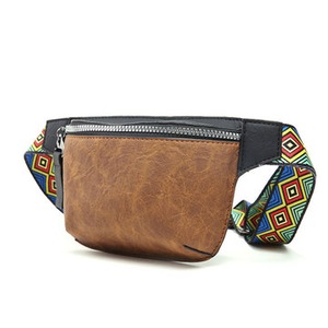 Men Fashion Casual Phone Pack Ethnic Strap Hip-Hop Chest Crossbody Bag