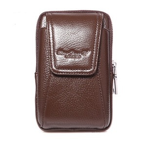 Men PU Leather Belt Loop Phone Pouch Holster Retro Cell Phone Case Waist Bag