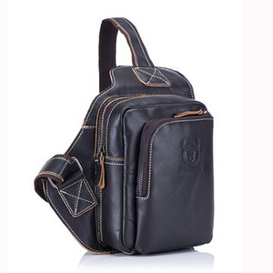 Men Pu Leather Business Casual Outdoor Chest Crossbody Bag For Ipad Mini