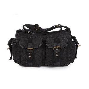 Men Large Capacity Messenger Outdoor Shoulder Crossbody Bag Black