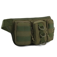 Men Nylon Outdooors Sportscamouflage Waist Bag Green