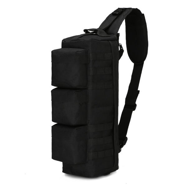 Men Nylon Tactical Outdoor Sport Cs Crossbody Bag Hiking Black