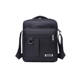 Men Oxford Cloth Waterproof Messenger Crossbody Bag 9.84 Inch Black Colour