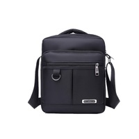 Men Oxford Cloth Waterproof Messenger Crossbody Bag 9.84 Inch Black Colour