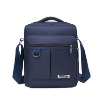 Men Oxford Cloth Waterproof Messenger Crossbody Bag 9.84 Inch Navy Colour