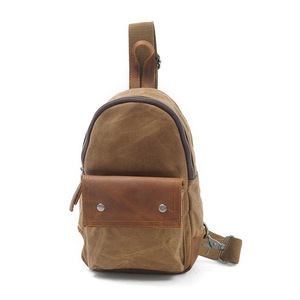 Men Retro Canvas Sling Pack Fashion Small Cross Body Chest Bag For 8 Inches Ipad