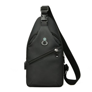 Men's Chest Bag Crossbody Men's Bag Durable and Waterproof PU Leather Chest Bag Single Shoulder Bag