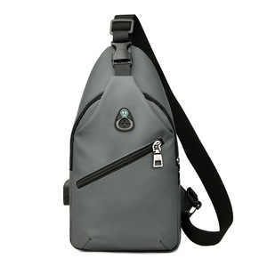 Men's Chest Bag Crossbody Men's Bag Durable and Waterproof PU Leather Chest Bag Single Shoulder Bag