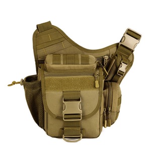 Men Women Waterproof Nylon Camera Bag Outdoor Multi-Functional Tactical Package Brown
