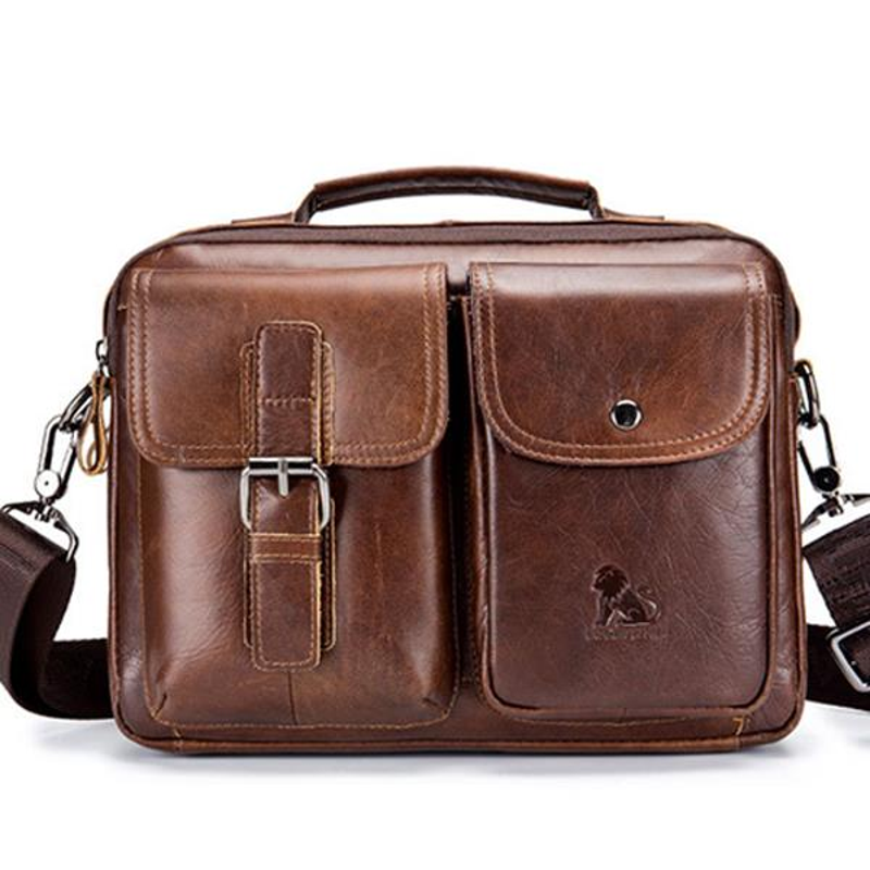 Buy Mens Leather Retro Laptop Bag Business Briefcase Shoulder Bag - MyDeal