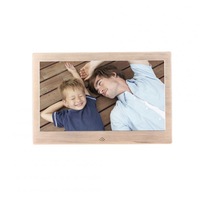 Metal LED Digital Photo Frame Video Music Calendar Clock Player 1024x600 Resolution Champagne Gold