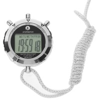 Metal Stopwatch Professional Chronograph Handheld Digital LCD Sports Counter Timer with Strap