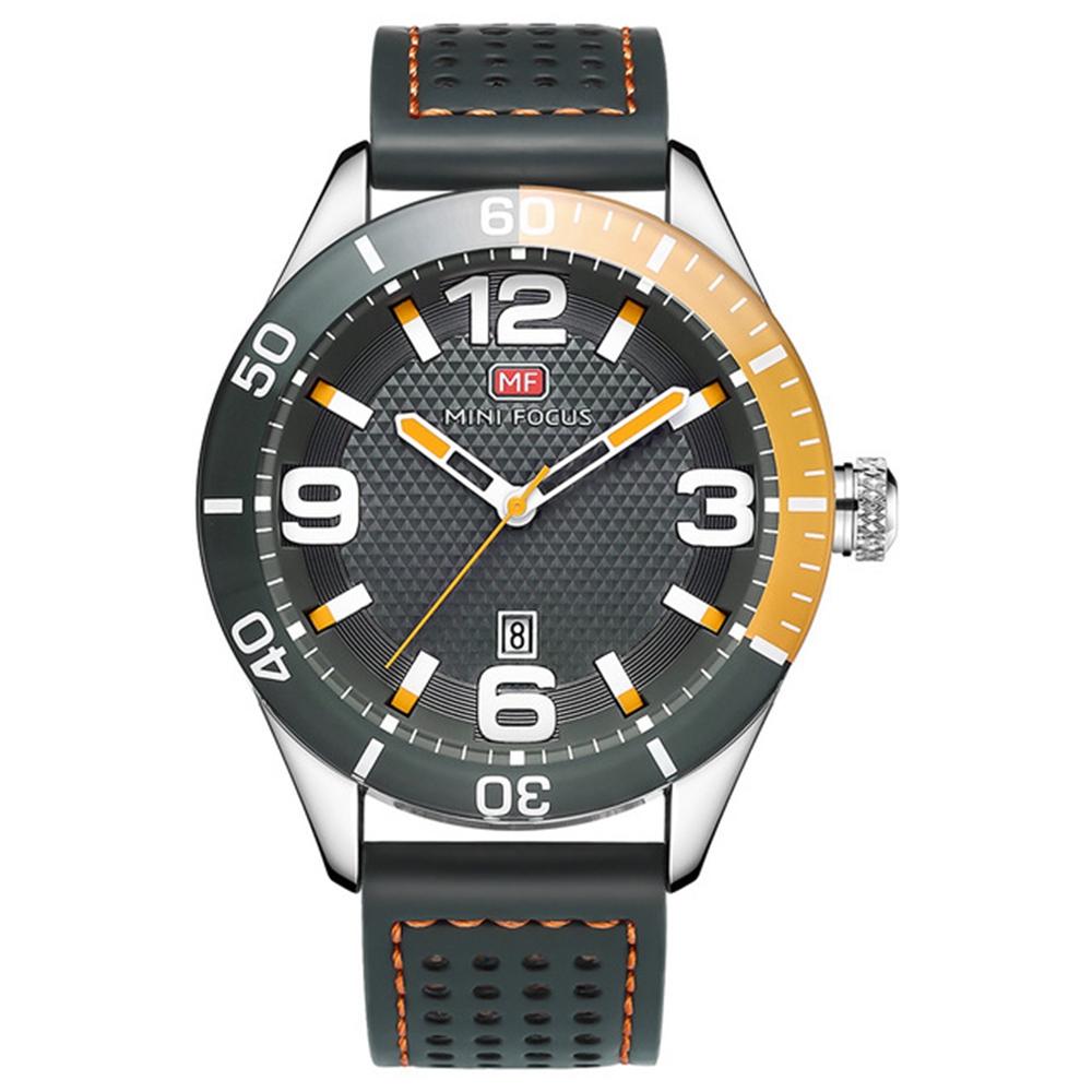 Mf0155G Date Display Waterproof Men Wristwatch Silicone Strap Quartz Watch 02