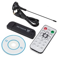 Mini DVB-T + DAB + FM USB Digital TV Dongle / Receiver Stick with Remote Control(Black)