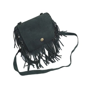 Mini Messenger Bag Cute Tassel Design Children Handbags Shoulder Bags(Light Green)