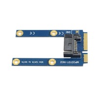 Mini Pci-E Msata Ssd To Sata 7 Pin Mpcie Extension Adapter Card (Blue)
